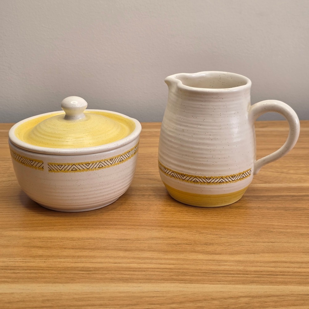 Vintage Franciscan Hacienda Gold Earthenware Cream and Sugar Set‎ 1960s EUC